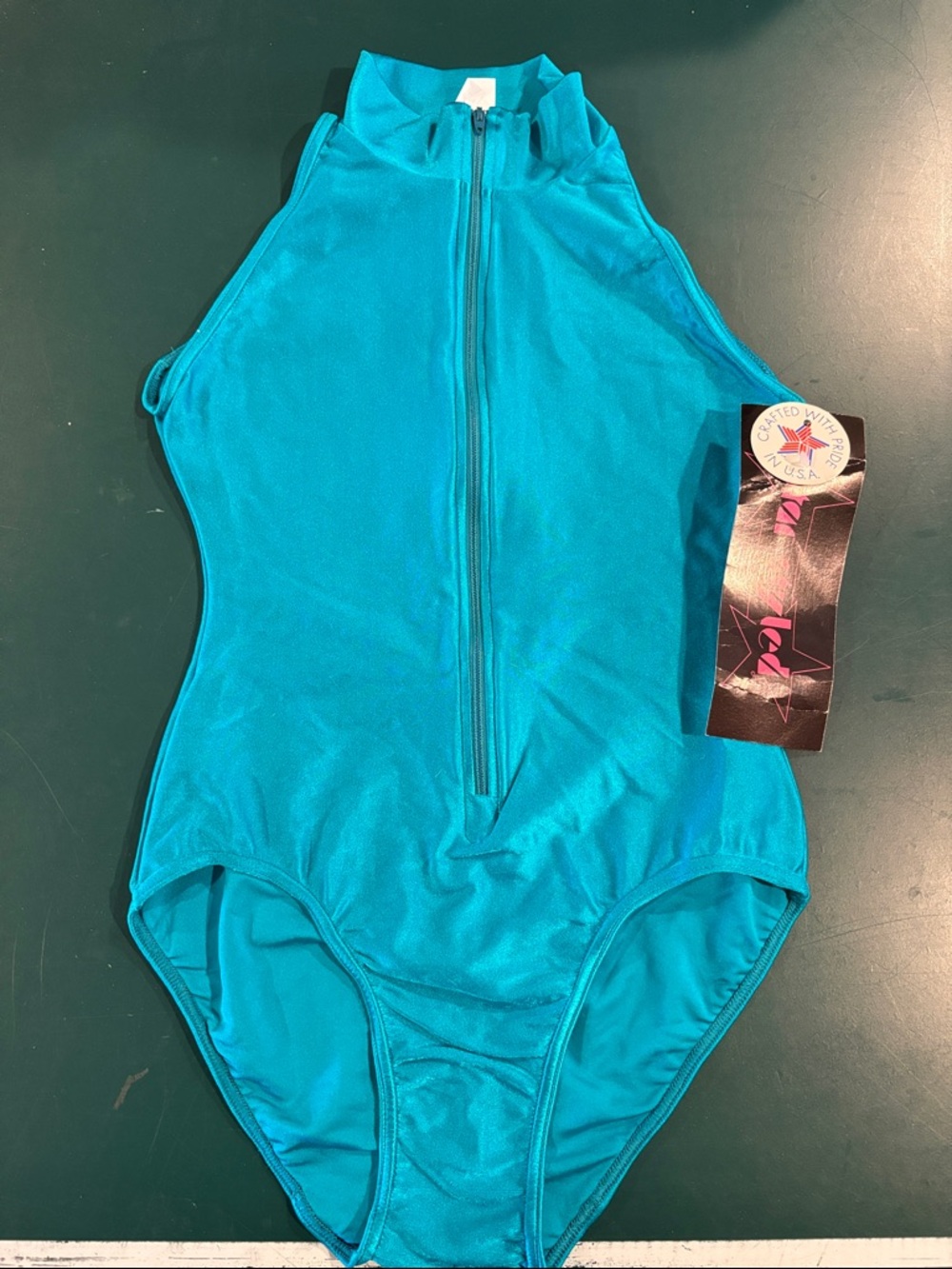 Adult M Zip-Front One-Piece Dancewear Leotard.